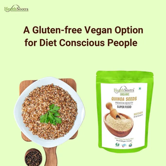 Whole White Quinoa | 100% Organic, Gluten-Free & High Protein Super food (Pack size 500g).