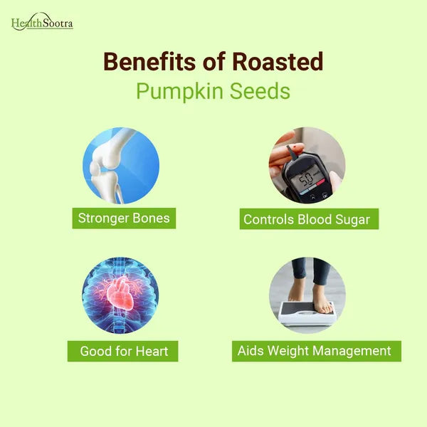 Roasted & Salted Pumpkin Seeds | Crunchy Diet Food Rich in Plant Protein, Zinc & Dietary Fiber | Healthy Snack (pack size 150g)