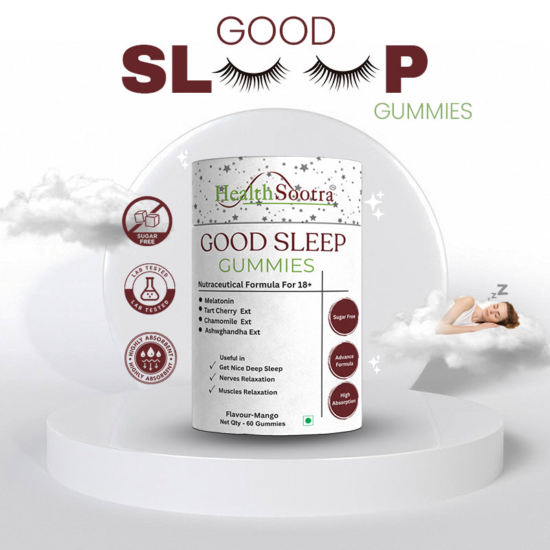 Good Sleep Gummies | Sugar-Free Natural Sleep Support with Melatonin 5mg & Tart Cherry Chamomile Ashwagandha   | Non-Habit Forming Relaxing Sleep Aid (60 Gummies).