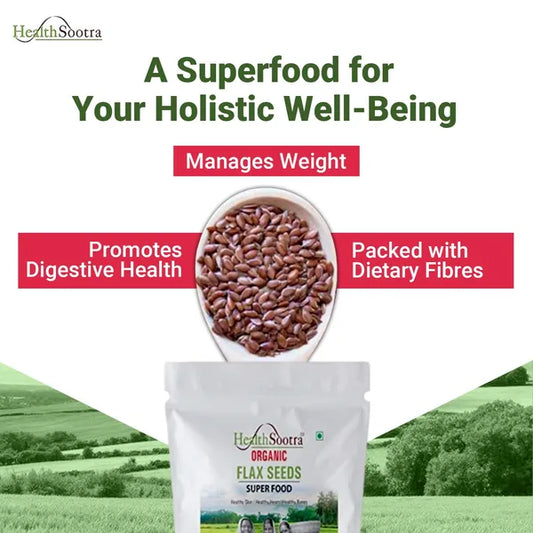100% Organic Flax Seeds.