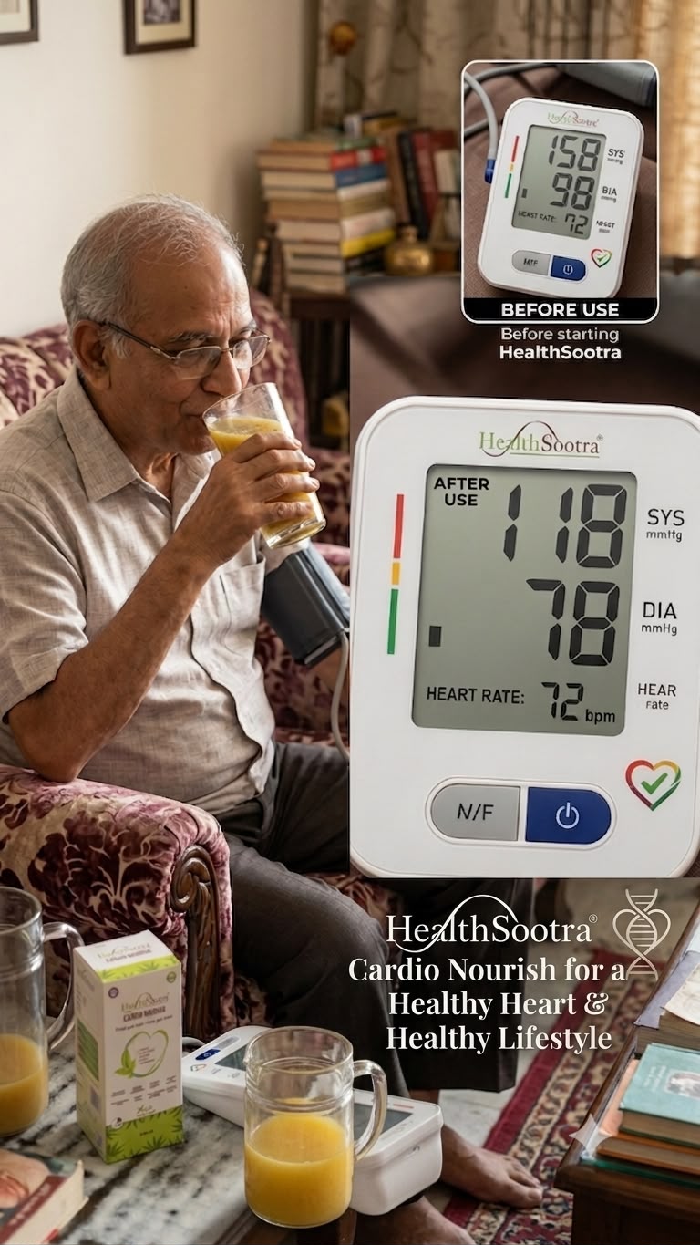 Cardio Nourish Sugar-Free Ayurvedic Juice with Goodness Of Garlic Fenugreek Arjuna Tulsi Artichok Brahmi & Many More, Manage Cholesterol BP & Clean Artery 450ml