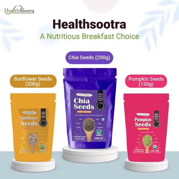 HealthSootra PCOS Complete Wellness Combo for Women– PCOS 60 Gummies + Chia , Pumpkin & Sunflower Seeds l Support in Harmonal Balance & Period Cycle l Maintain Immunity & Metabolism