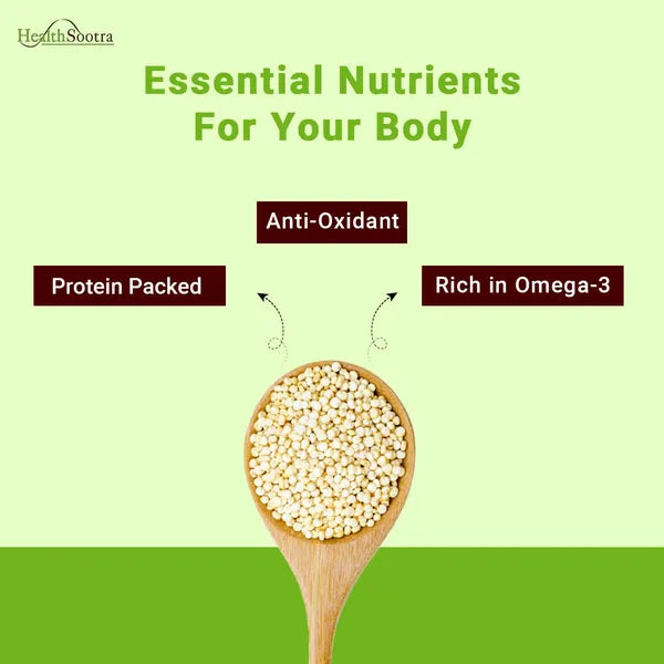 Whole White Quinoa | 100% Organic, Gluten-Free &amp; High Protein Super food (Pack size 500g).