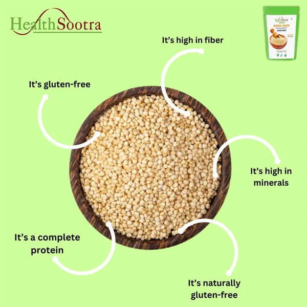 Whole White Quinoa | 100% Organic, Gluten-Free &amp; High Protein Super food (Pack size 500g).
