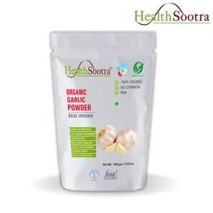 Organic Garlic Powder Ready To Use, Instant Garlic Flavour, Additive Free, No Preservatives, All Natural And Free Flowing (100 gm Pack)
