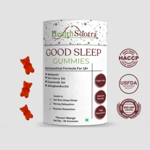 Healthsootra Good Sleep Gummies – Sugar Free | Natural Sleep Support & Muscles relaxation with Melatonin, Chamomile| Zero addiction
